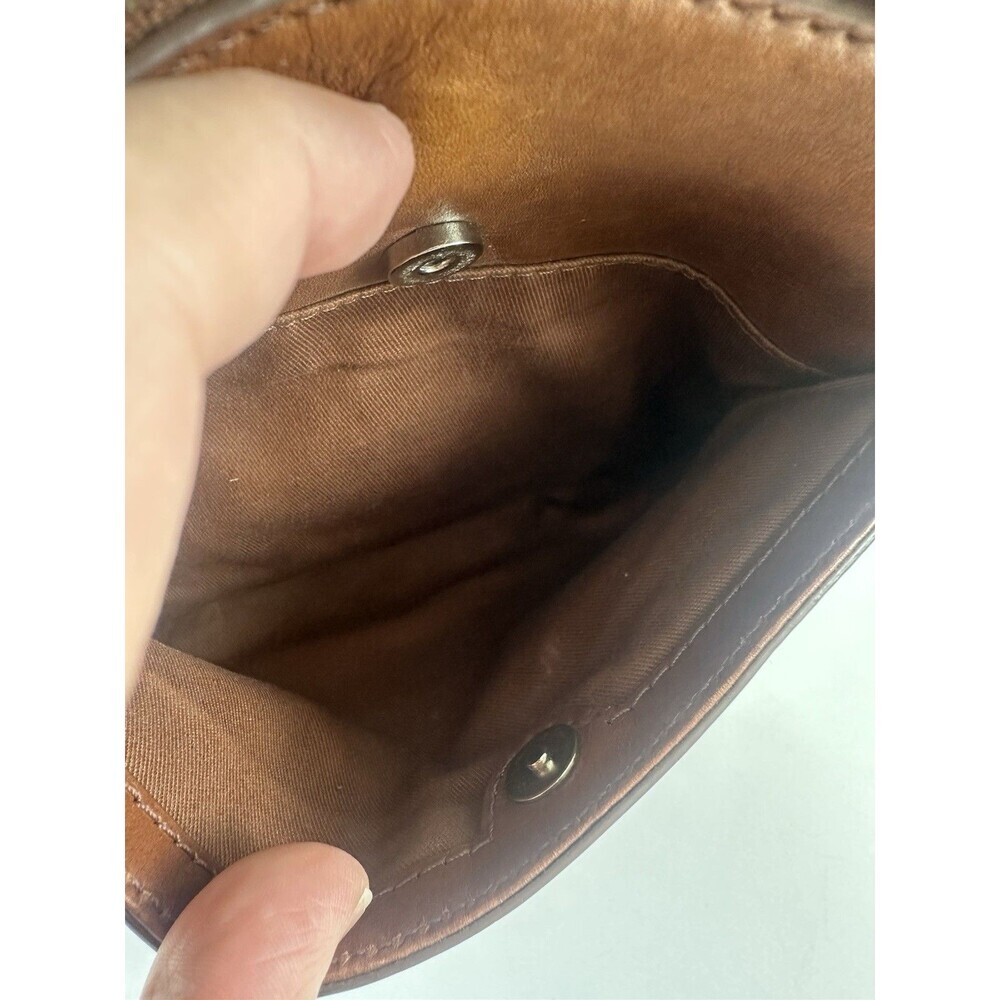 Fossil Sydney Mini Crossbody Bag Purse Smooth Tan Leather Zip Around Adjustable - Picture 7 of 16